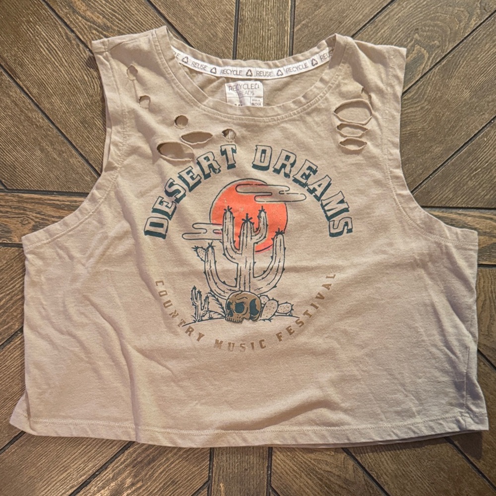 Desert Dreams Tan Muscle Tee